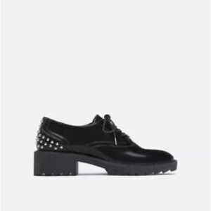 Zara Black Studded Loafer 41 (10)
